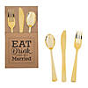 Bulk  218 Pc. Gold Cutlery Sets &amp; Holders Image 1