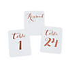 Bulk 24 Pc. Rose Gold Foil Table Numbers 1 - 24 Image 1