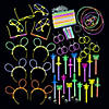 Bulk 250 Pc. Plastic Glow Sticks &amp; Accessories Party Pack Image 2
