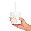 Bulk 36 Ct. Kids Wedding Cake Reusable BPA-Free Plastic Cups with Lids & Straws Image 1