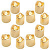 Bulk 36 Pc. Gold Glitter LED Tealight Candles Image 1