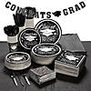 Bulk 467 Pc. Black 2024 Graduation Disposable Tableware Kit for 50 Guests Image 1