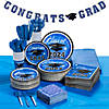 Bulk 467 Pc. Blue 2024 Graduation Disposable Tableware Kit for 50 Guests Image 1