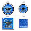 Bulk 467 Pc. Blue 2024 Graduation Disposable Tableware Kit for 50 Guests Image 1