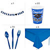 Bulk 467 Pc. Blue 2024 Graduation Disposable Tableware Kit for 50 Guests Image 2