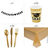 Bulk 467 Pc. Gold 2024 Graduation Disposable Tableware Kit for 50 Guests Image 2