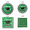 Bulk 467 Pc. Green 2024 Graduation Disposable Tableware Kit for 50 Guests Image 1