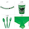 Bulk 467 Pc. Green 2024 Graduation Disposable Tableware Kit for 50 Guests Image 2