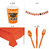 Bulk 467 Pc. Orange 2024 Graduation Disposable Tableware Kit for 50 Guests Image 2