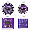 Bulk 467 Pc. Purple 2024 Graduation Disposable Tableware Kit for 50 Guests Image 1