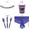 Bulk 467 Pc. Purple 2024 Graduation Disposable Tableware Kit for 50 Guests Image 2