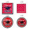 Bulk 467 Pc. Red 2024 Graduation Disposable Tableware Kit for 50 Guests Image 1