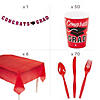 Bulk 467 Pc. Red 2024 Graduation Disposable Tableware Kit for 50 Guests Image 2