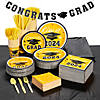 Bulk 467 Pc. Yellow 2024 Graduation Disposable Tableware Kit for 50 Guests Image 1