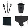Bulk 470 Pc. Rad Grad Black & White Disposable Tableware Kit for 48 Guests Image 1