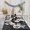 Bulk 477 Pc. Black & Gold Congrats Grad Graduation Party Tableware Kit for 50 Guests Image 3