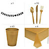 Bulk 477 Pc. Gold Congrats Graduation Tableware Kit for 50 Guests Image 2