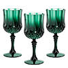 Bulk 48 Ct. 8 oz. Green Patterned Reusable Plastic Wine Glasses Image 1