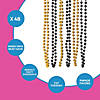 Bulk 48 Pc. Black & Gold Bead Necklaces Image 2