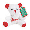 Bulk 48 Pc. Candy Cane Religious Stuffed Bears with Card Image 1