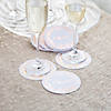 Bulk 48 Pc. Cheers White with Rose Gold Coasters Image 1