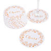 Bulk 48 Pc. Cheers White with Rose Gold Coasters Image 1