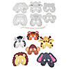 Bulk 48 Pc. Color Your Own Zoo Animal Cardstock Masks Image 1