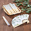 Bulk 48 Pc. Eucalyptus Printed Folding Hand Fans Image 1
