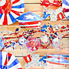 Bulk 48 Pc. Metallic Patriotic USA Mardi Gras Bead Necklaces Image 3