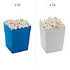 Bulk  48 Pc. Mini Blue & White Popcorn Box Assortment Kit Image 1