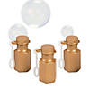 Bulk 48 Pc. Mini Hexagon Gold Bubble Bottles Image 1