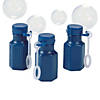 Bulk 48 Pc. Mini Hexagon Navy Blue Bubble Bottles Image 1