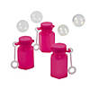 Bulk 48 Pc. Mini Hexagon Pink Bubble Bottles Image 1