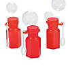 Bulk 48 Pc. Mini Hexagon Red Bubble Bottles Image 1