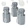 Bulk 48 Pc. Mini Hexagon Silver Bubble Bottles Image 1