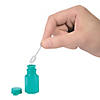 Bulk 48 Pc. Mini Hexagon Teal Bubble Bottles Image 1