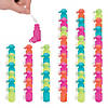 Bulk 48 Pc. Mini Spring Brights Plastic Hexagon Bubble Bottles Image 1