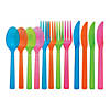 Bulk  48 Pc. Neon Plastic Cutlery Image 1