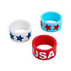 Bulk 48 Pc. Patriotic Silicone Rings Image 1