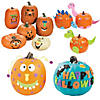 Bulk 48 Pc. Pumpkin Decorating Craft Kit Assortment - Makes 48 Image 1
