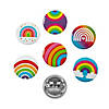 Bulk 48 Pc. Rainbow Mini Buttons Image 1