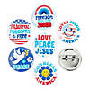 Bulk 48 Pc. Religious Patriotic Groovy Mini Buttons Image 1