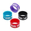 Bulk 48 Pc. Religious Silicone Rings Image 1