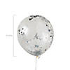 Bulk  48 Pc. Silver Confetti Latex Balloons Image 1