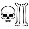 Bulk  48 Pc. Skull & Bones Cutout Halloween Decorations Image 1