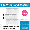 Bulk  48 Pc. Small Plastic Jars with Silver Lid Image 1