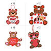Bulk 48 Pc. Valentine&#8217;s Day Teddy Bear Craft Kit - Makes 48 Image 1