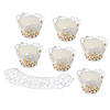 Bulk 48 Pc. White Laser-Cut Cupcake Wrappers Image 1