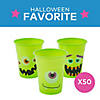 Bulk  50 Ct. Halloween Monster BPA-Free Plastic Cups Image 2