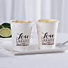Bulk  50 Ct. Love Laughter & Happily Ever After Plastic Cups Image 1